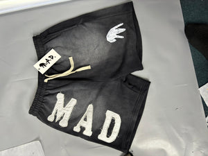 Faded Black MAD shorts